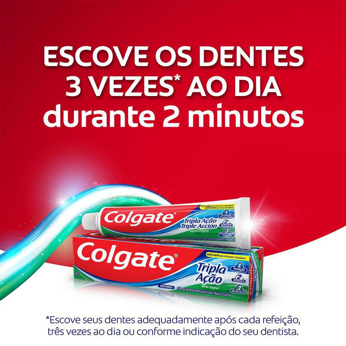 Creme Dental Colgate Tripla Ação Anticárie Menta Original 90g