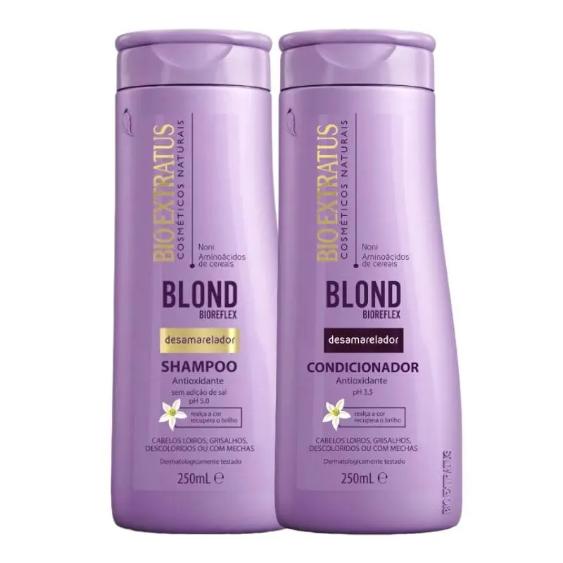 Kit 1 Shampoo 1 Condicionador Desamarelador Blond Bioreflex 250 Ml