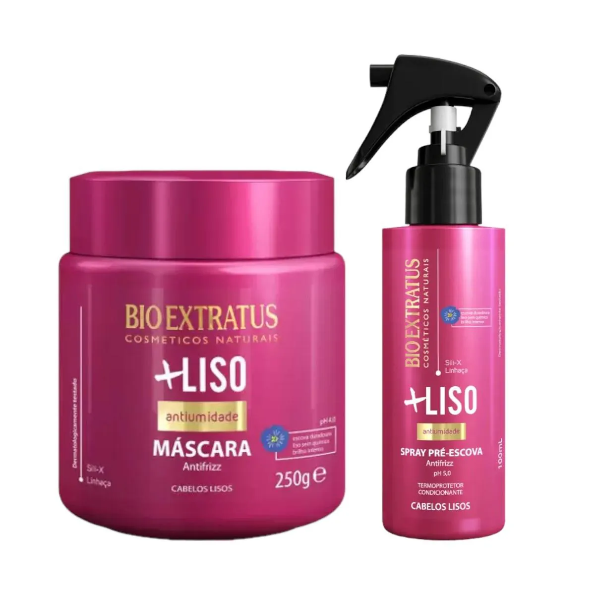 Kit Mais Liso 1 Máscara 250Ml 1 Spray 100Ml