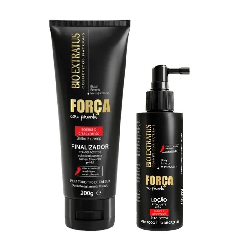 Kit Força com Pimenta 1 Finalizador 200Ml 1 Loção 100Ml