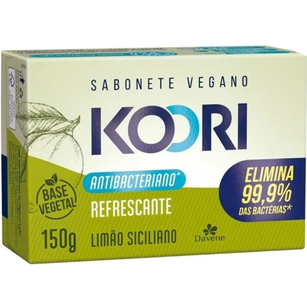 Sabonete Vegetal Koori Antibac Refrescante Barra 150g Davene
