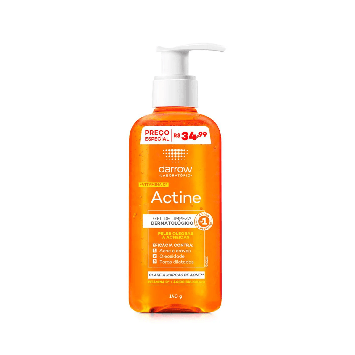 Gel de Limpeza Facial Darrow Actine Antioleosidade 140g