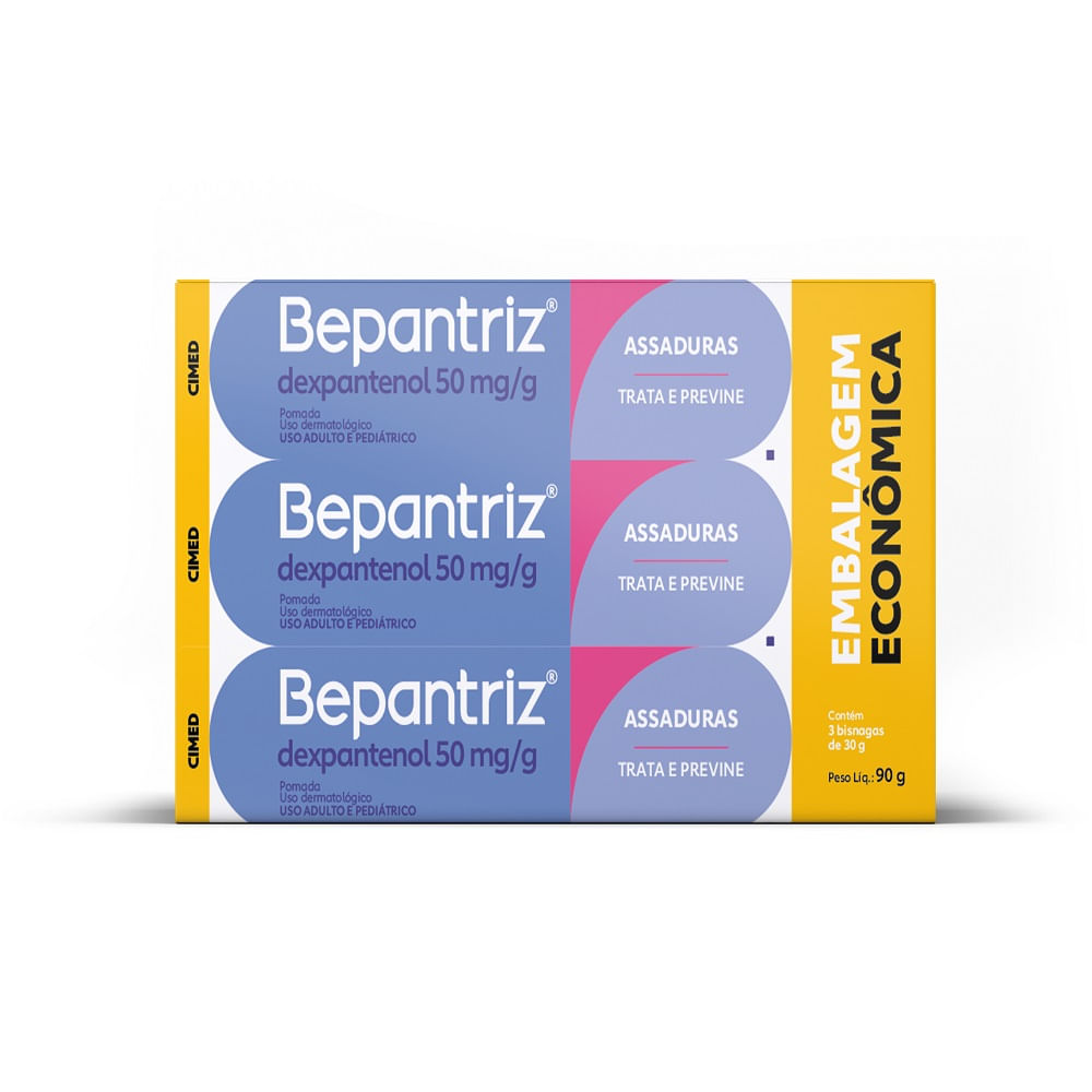 Kit Pomada para Assadura Bepantriz 30g 3 Unidades