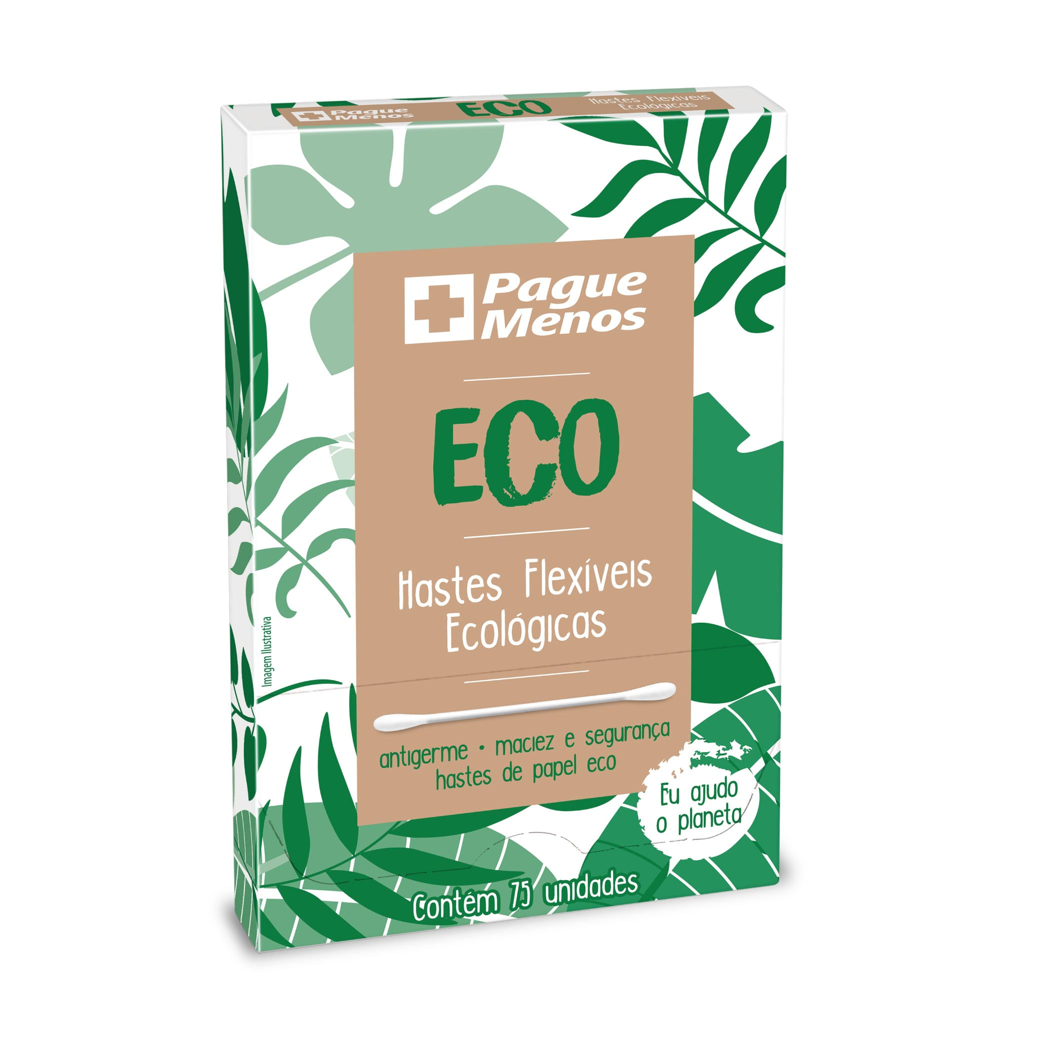 Hastes Flexível De Papel Ecológico 75 Unidades
