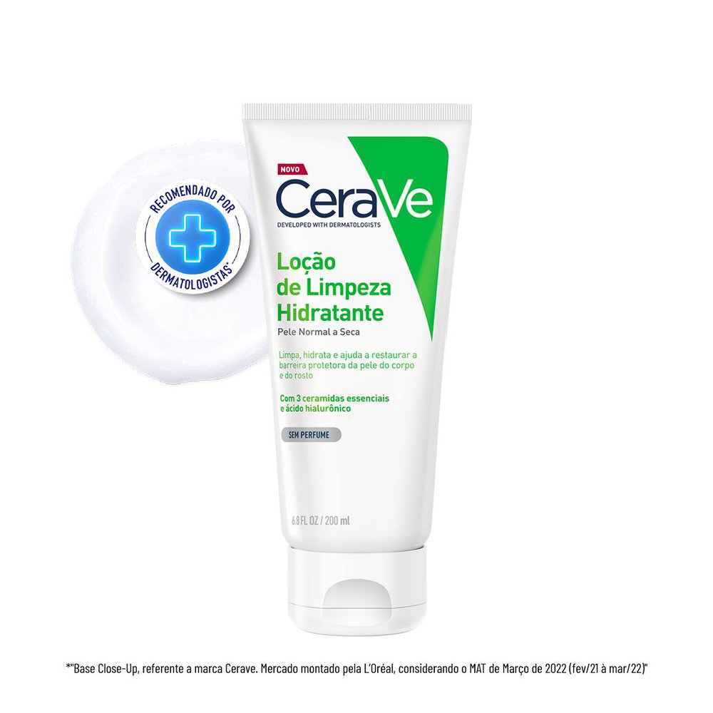 Loção de Limpeza CeraVe Hidratante Pele Normal a Seca 200ml