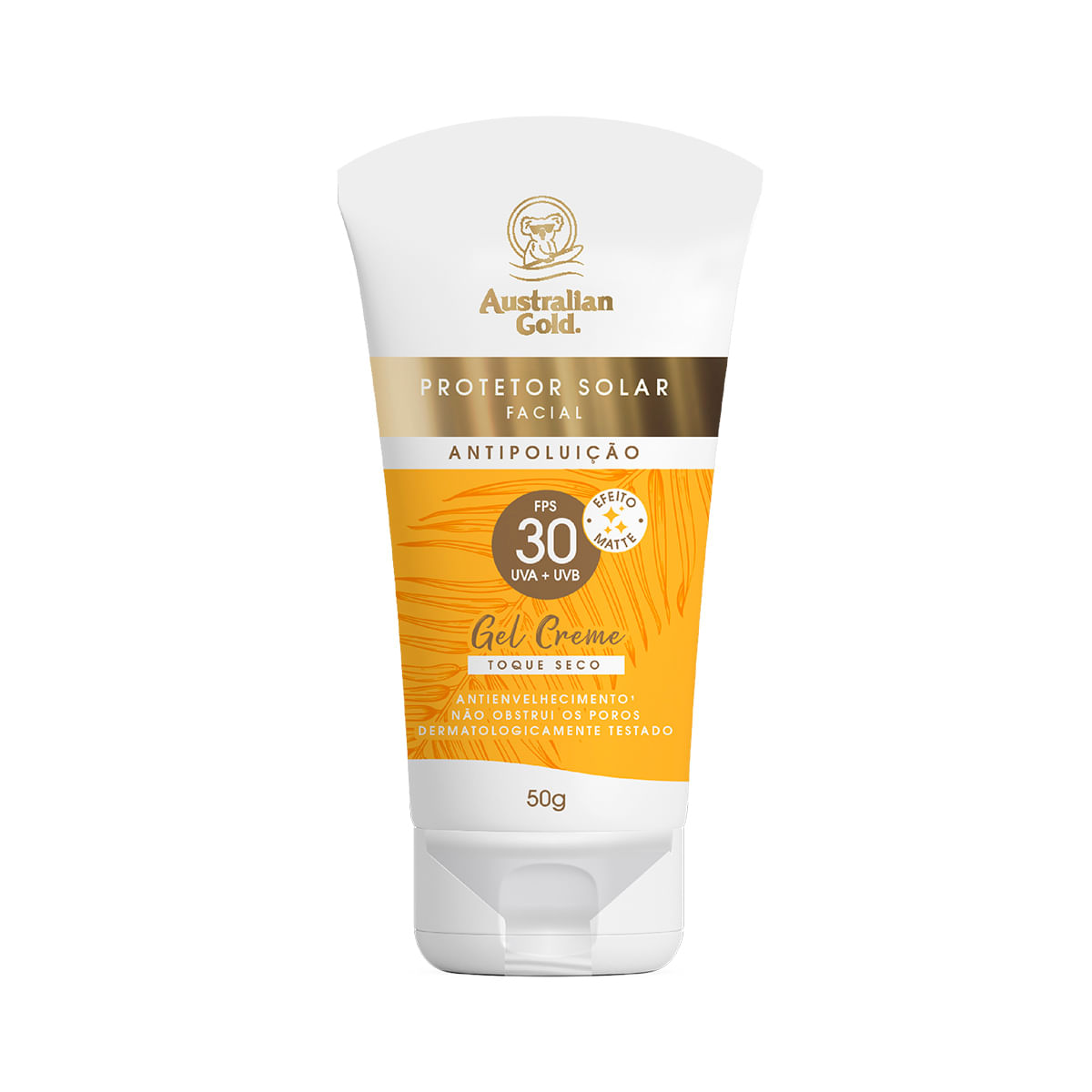 Protetor Solar Facial Australian Gold Anti Poluição FPS30 Efeito Matte 50g