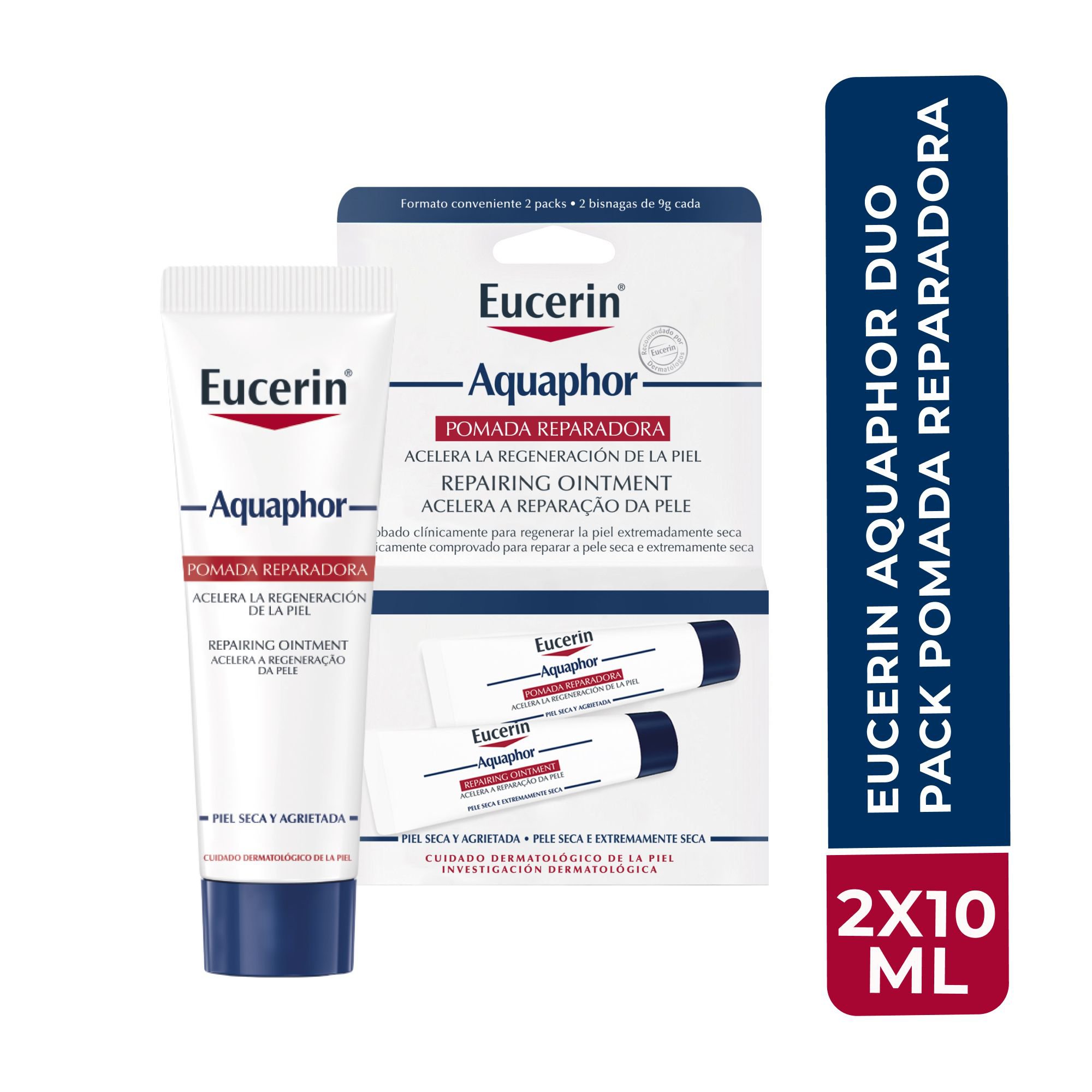Kit Pomada Reparadora Eucerin Aquaphor Duo Pack 9g 2 Unidades
