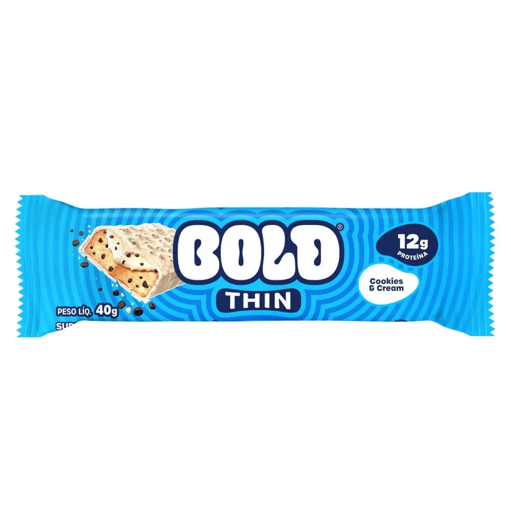 Barra De Proteína Bold Thin Cookies E Cream 40g