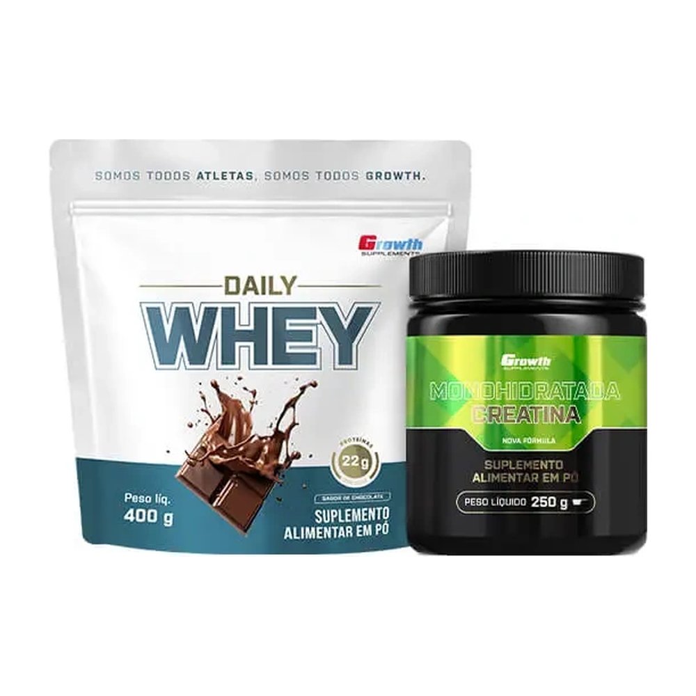Kit Daily Whey 400g e Creatina Monohidratada 250g