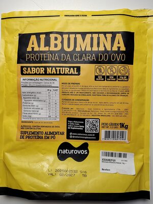 Naturovos Albumina Proteína da Clara do Ovo