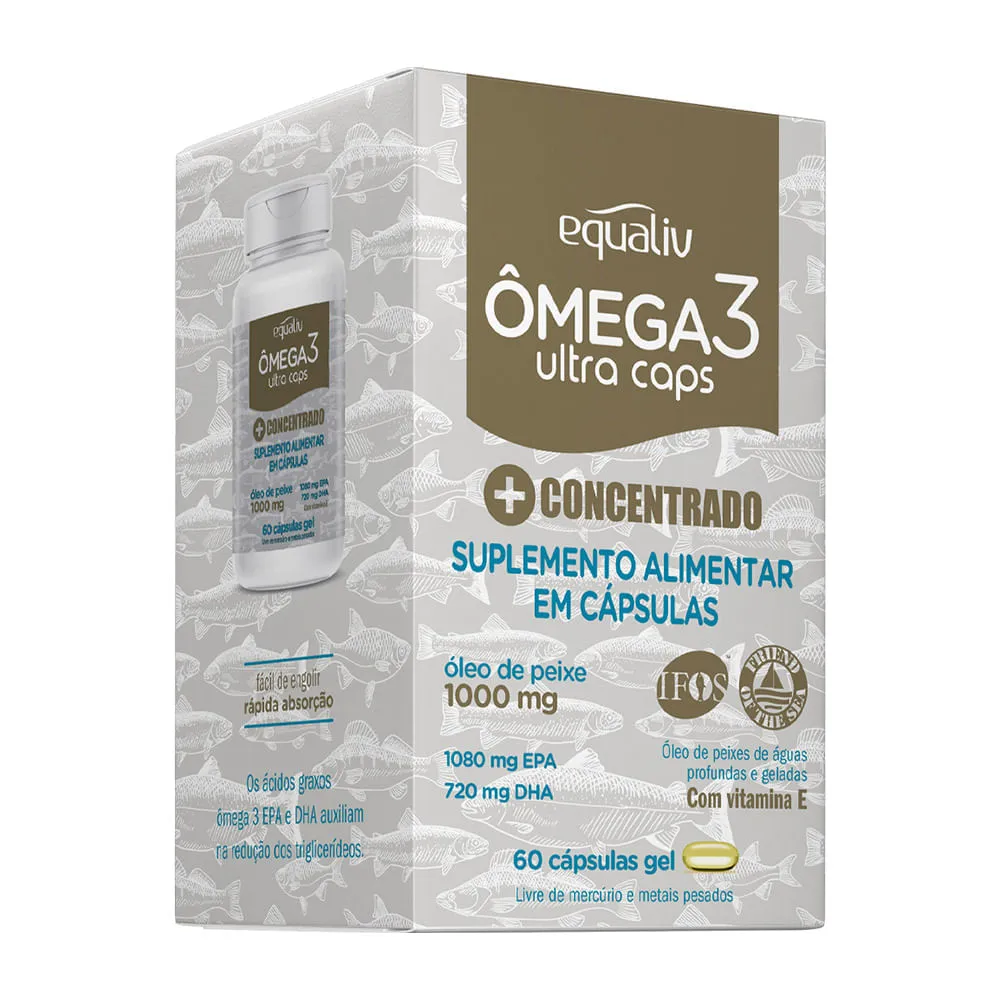 Omega 3 Ultra Caps Equaliv Com 60 Capsulas 1000mg