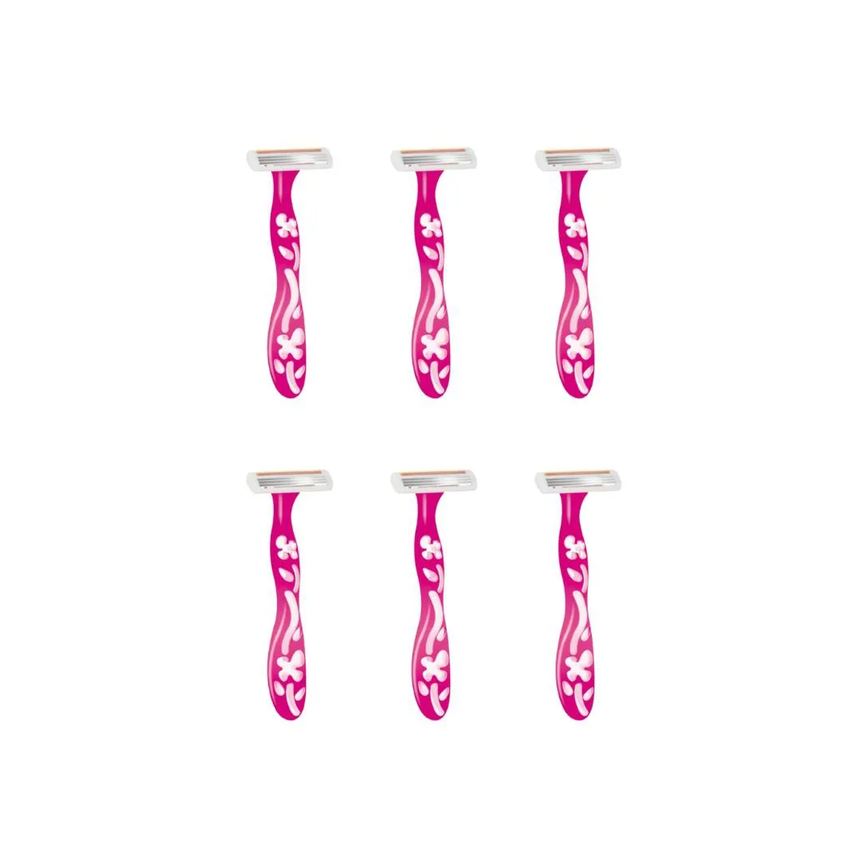 Aparelho de Barbear Bic Soleil Rosa-Kit C/6un