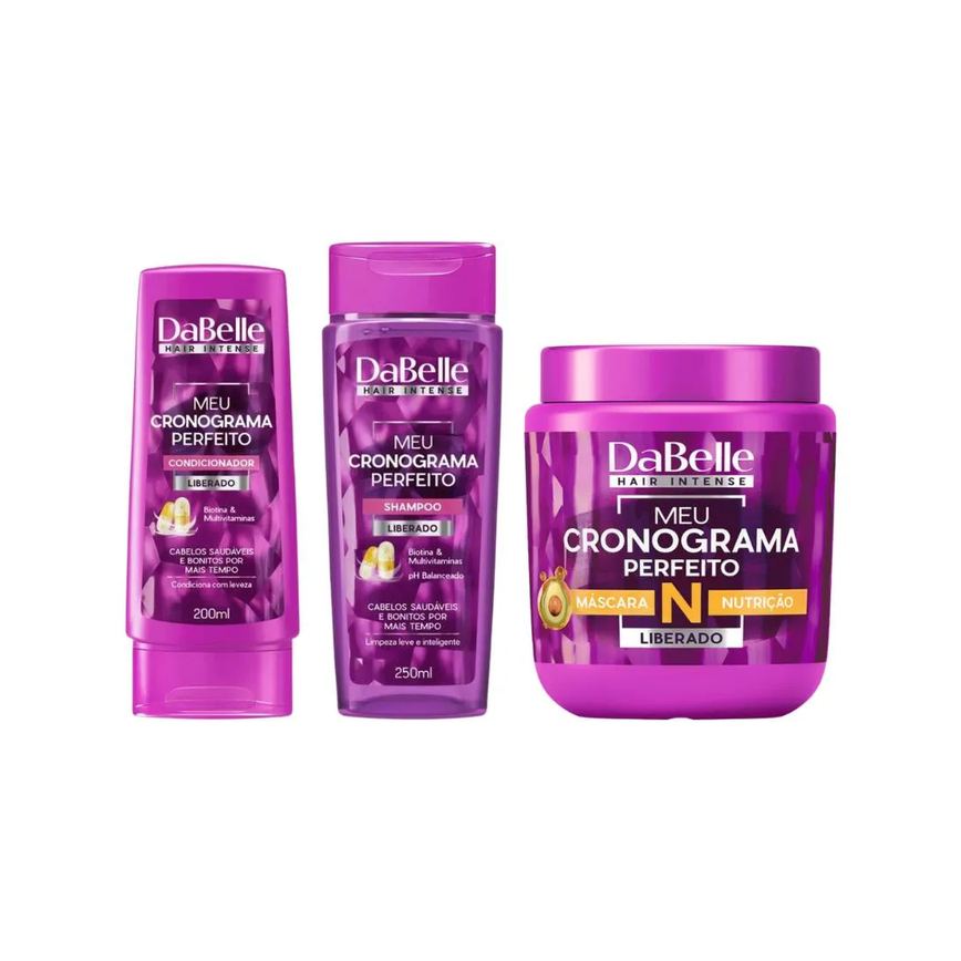 Kit Dabelle Meu Cronograma Perf Shampoo+Condicionado+Máscara