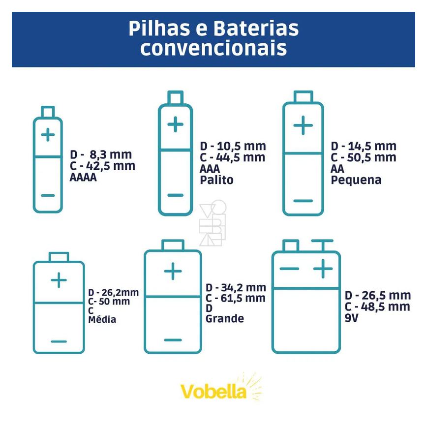 Pilha Alcalina C LR14 Médio Blister Com 2 Unidades Elgin