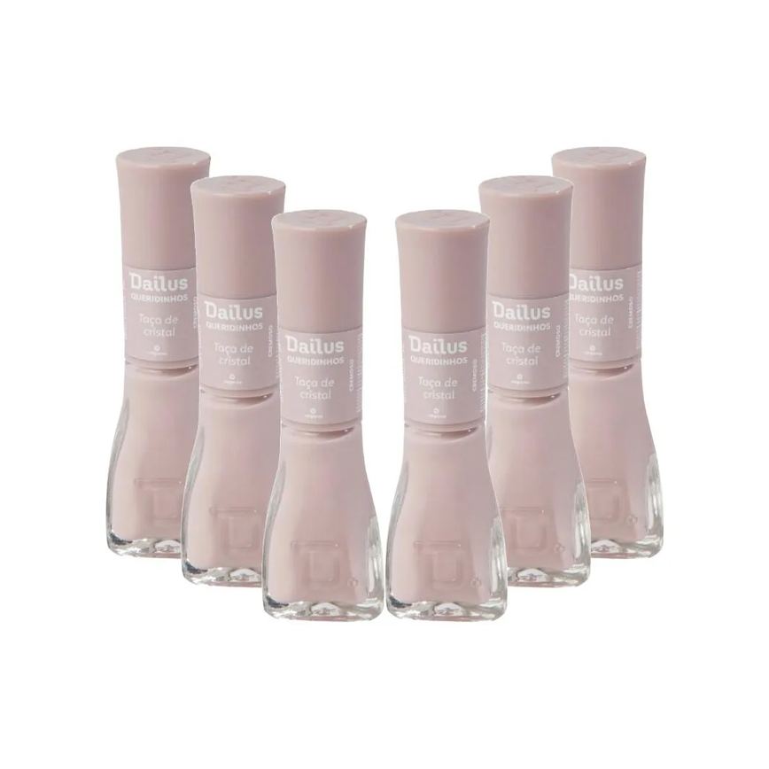 Kit Esmaltes Dailus Cremoso Queridinhos Taça de Cristal (6 Unidades)