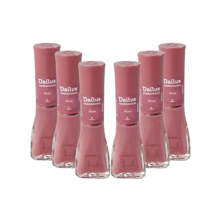 Kit Esmaltes Dailus Cremoso Coleção Queridinhos Rosa (6 Unidades)