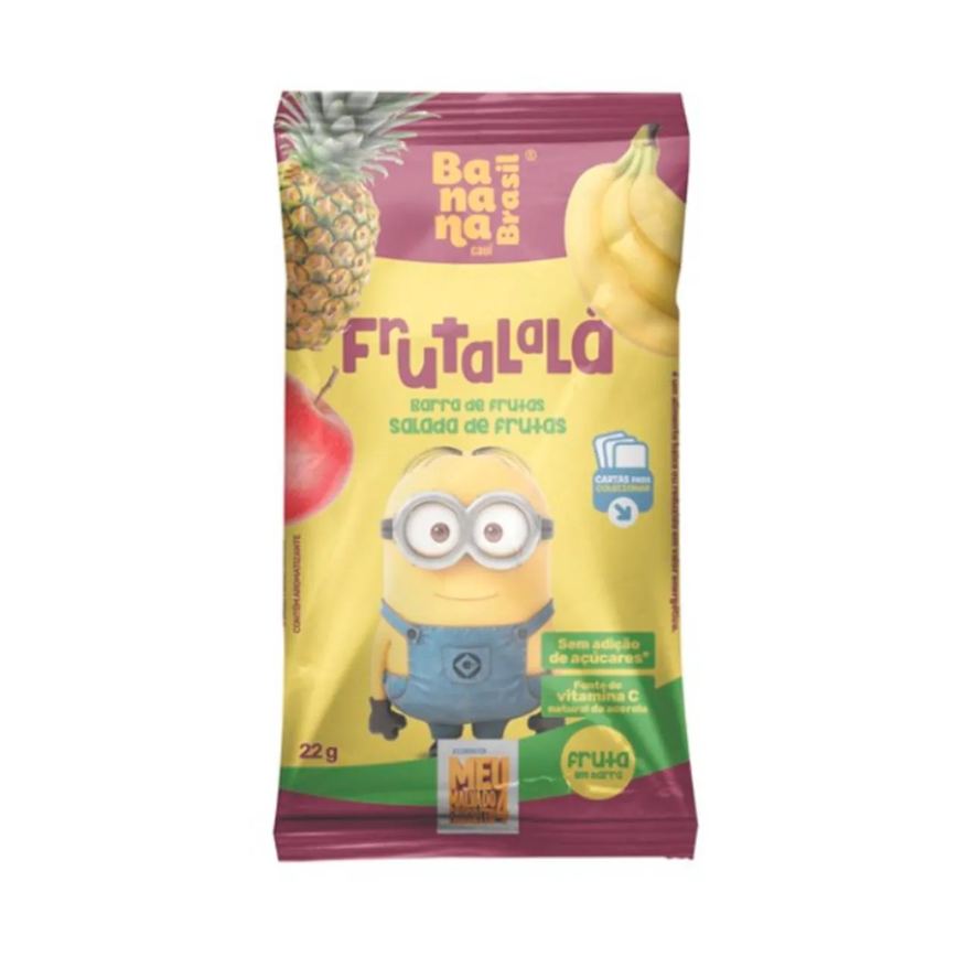 Barra de Frutas Frutalalá Banana Brasil Salada de Frutas 22g