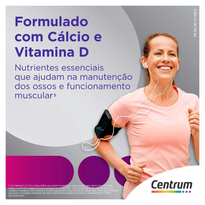 Kit Creme Fixador de Dentadura Ultra Corega Tripla Ação Sem Sabor 8,5g + Polivitamínico Centrum Select Mulher 50+ 60 comprimidos
