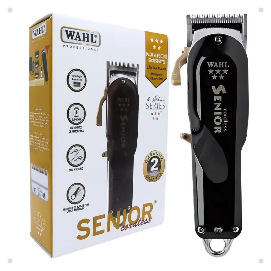 Máquina de Corte Recarregável Wahl Senior Cordless Bivolt