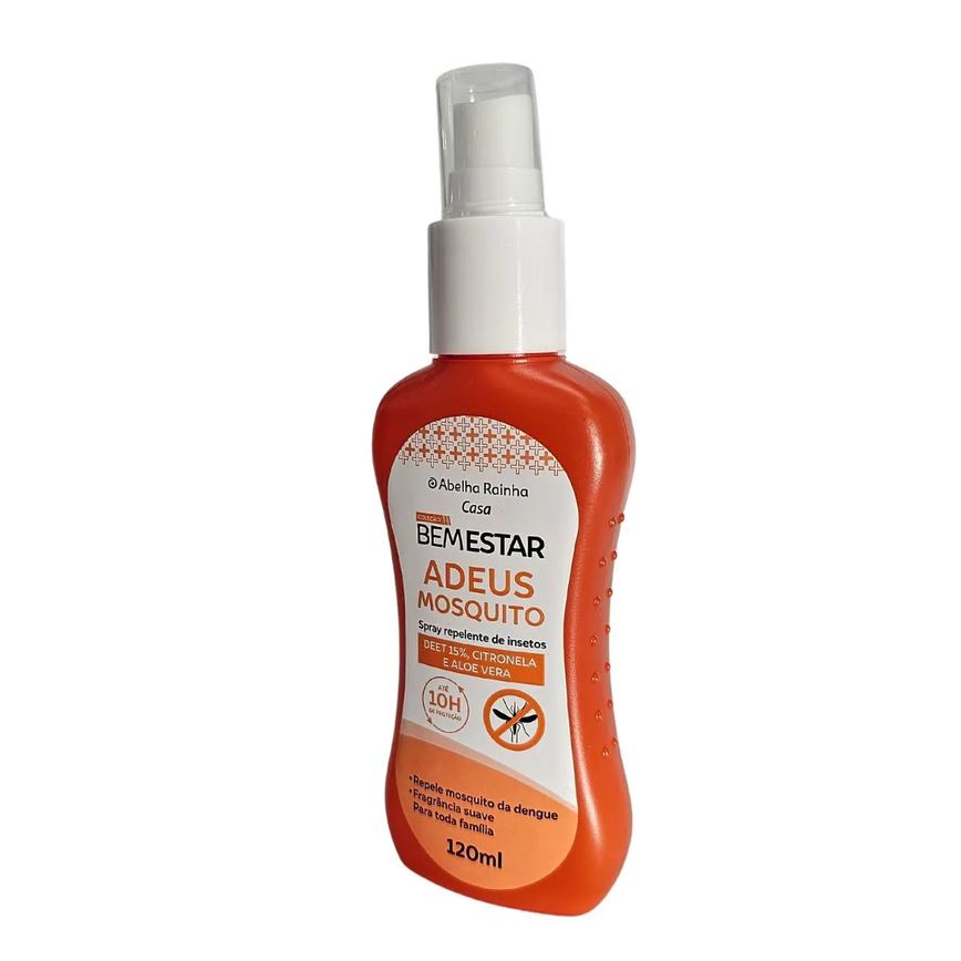 Repelente de Insetos Spray Adeus Mosquito Bem Estar Casa Abelha Rainha 120ml