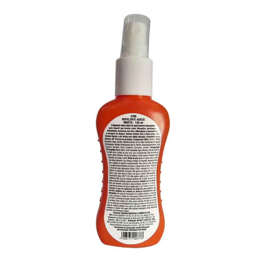 Repelente de Insetos Spray Adeus Mosquito Bem Estar Casa Abelha Rainha 120ml