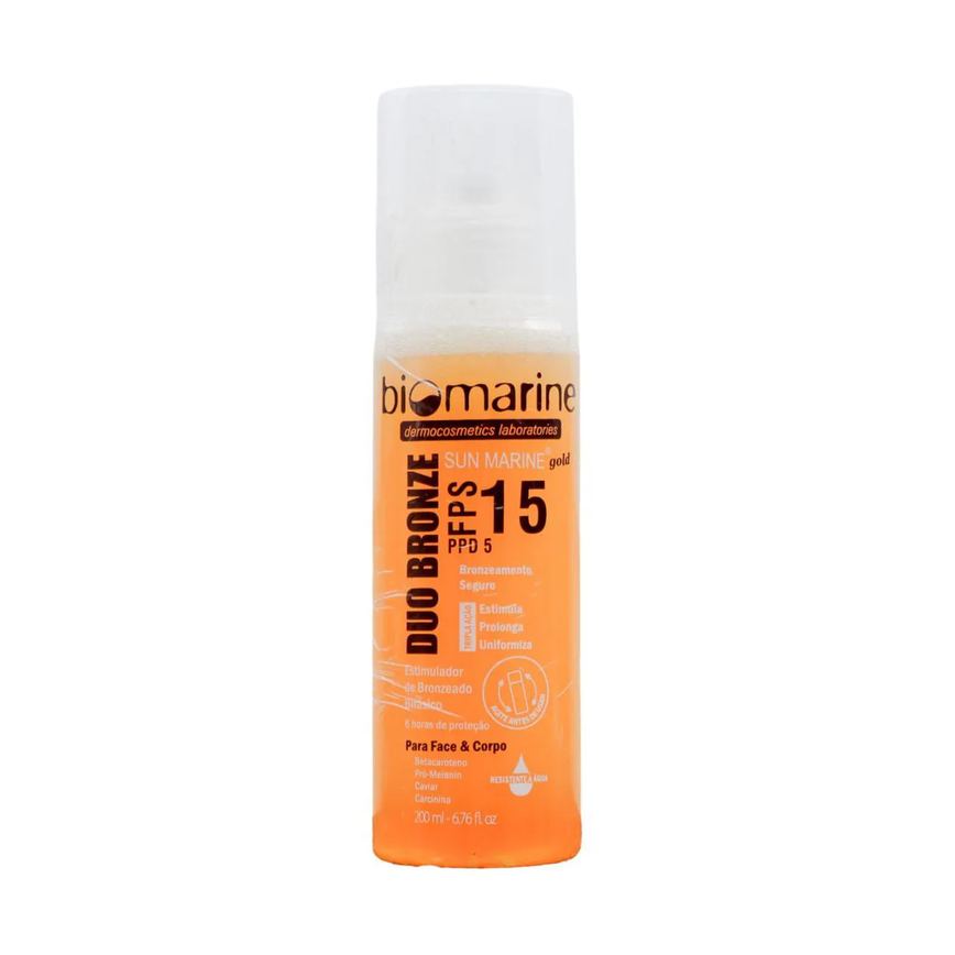 Biomarine Sun Marine Bronzeamento Fps 15 Duo Bronze 200 Ml