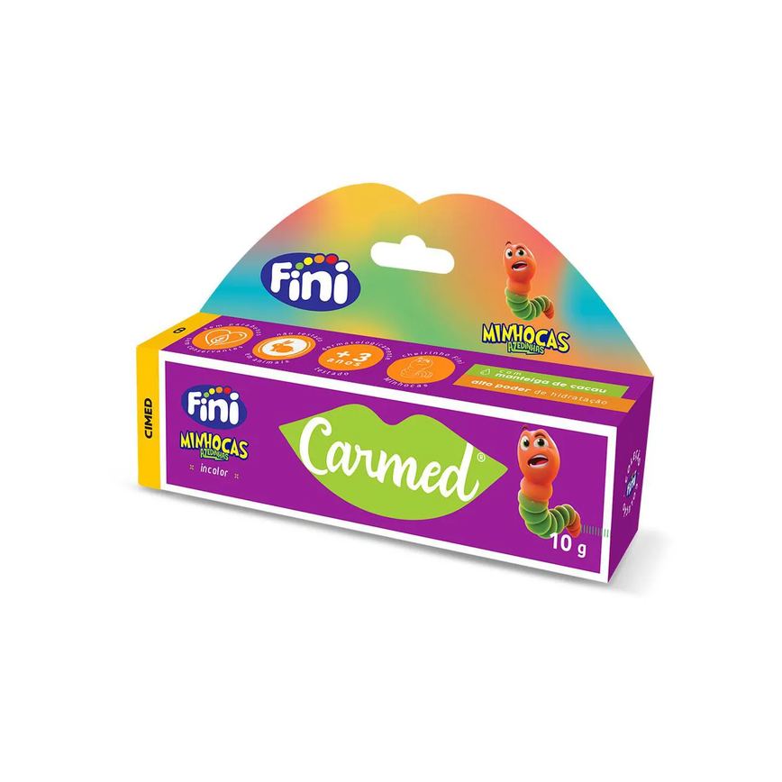 Hidratante Labial Carmed Fini Minhocas Azedinhas Incolor 10g