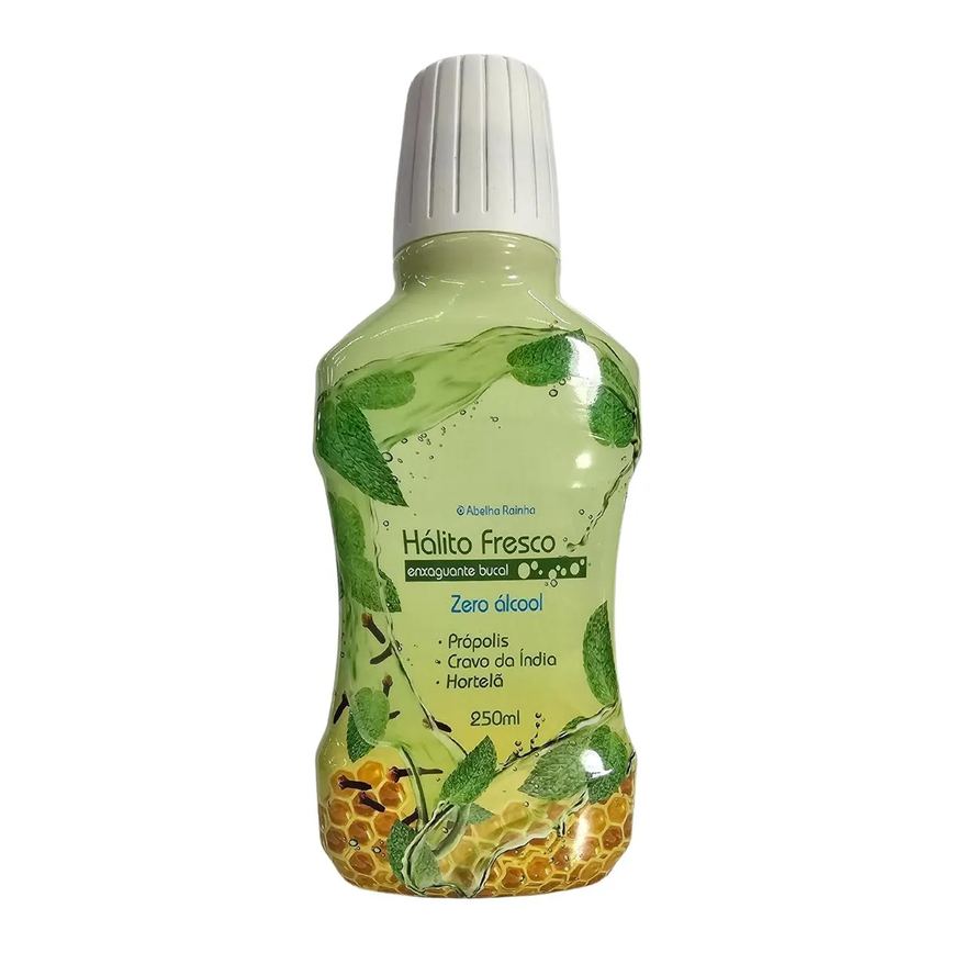 Enxaguante Bucal Própolis e Cravo da Índia Zero Alcool Hálito Fresco Abelha Rainha 250ml