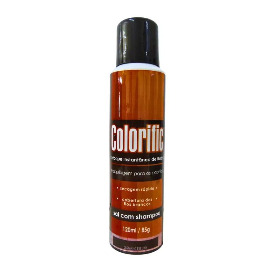 Maquiagem para Cabelo Colorific Castanho Escuro 120ml