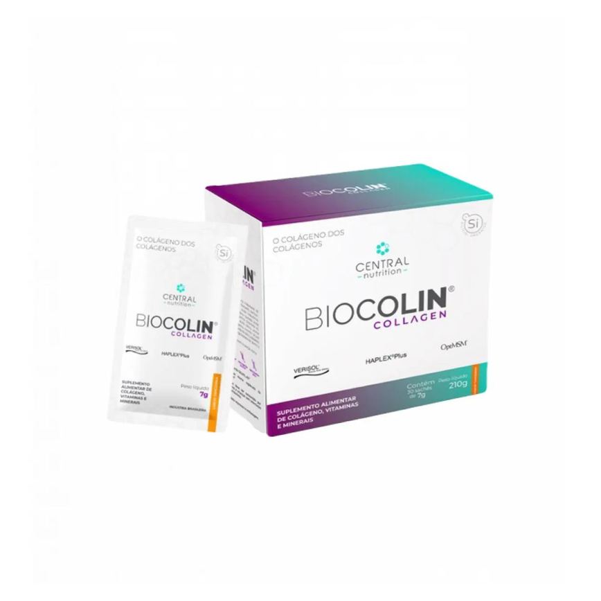 Biocolin Collagen- Central Nutrition- Tangerina 30 Sachês