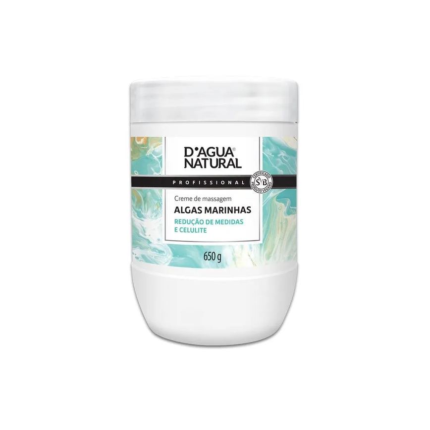 Creme de Massagem D’Água Natural Algas Marinhas - 650G