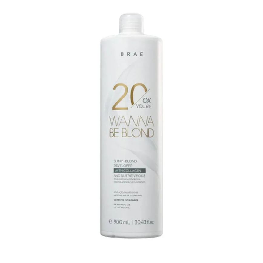 Braé Wanna Be Blond 6% Agua Oxigenada 20 Volumes 900ml