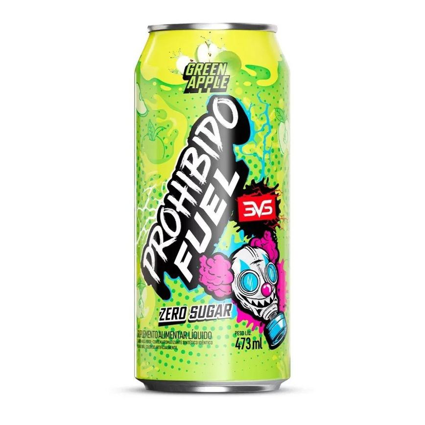 Prohibido Fuel Pré-Treino Drink (473Ml) - Sabor: Green Apple