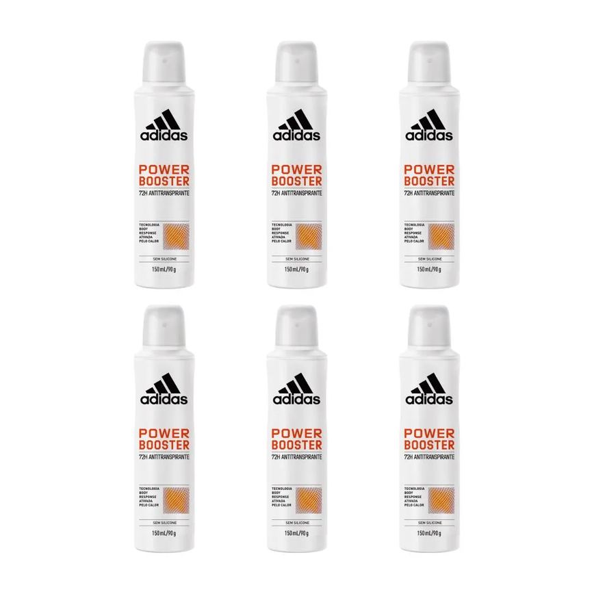 Desodorante Aero Adidas 150ml Fem Power Booster - Kit C / 6un