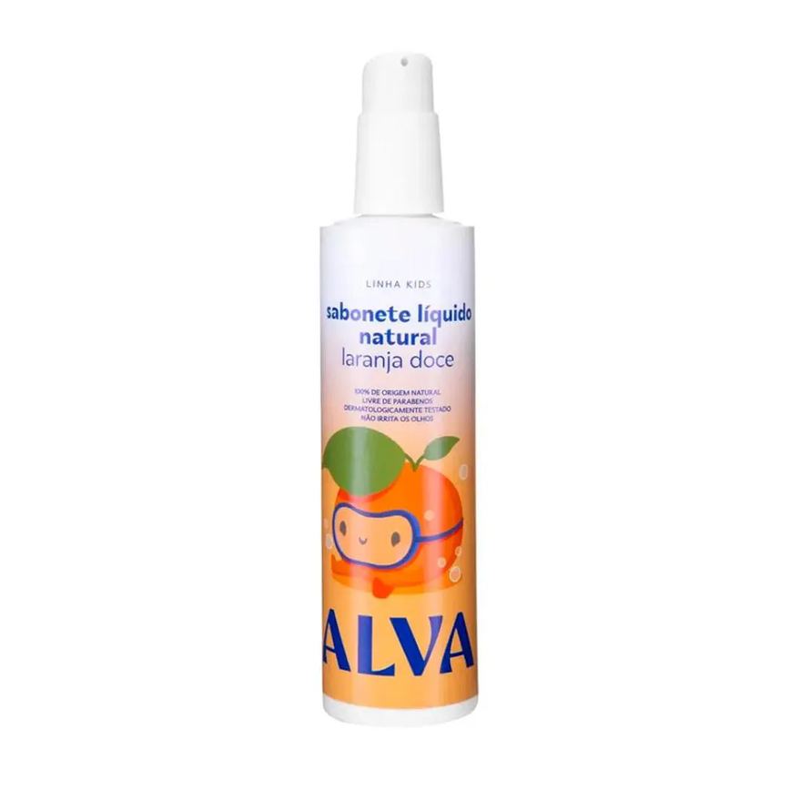 Alva Laranja Doce e Baunilha - Sabonete Liquido Infantil 250ml