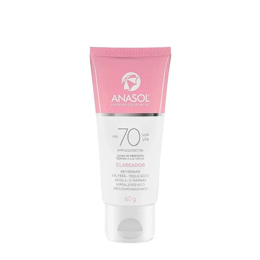 Protetor Solar Facial Fps 70 Clareador 60g - Anasol