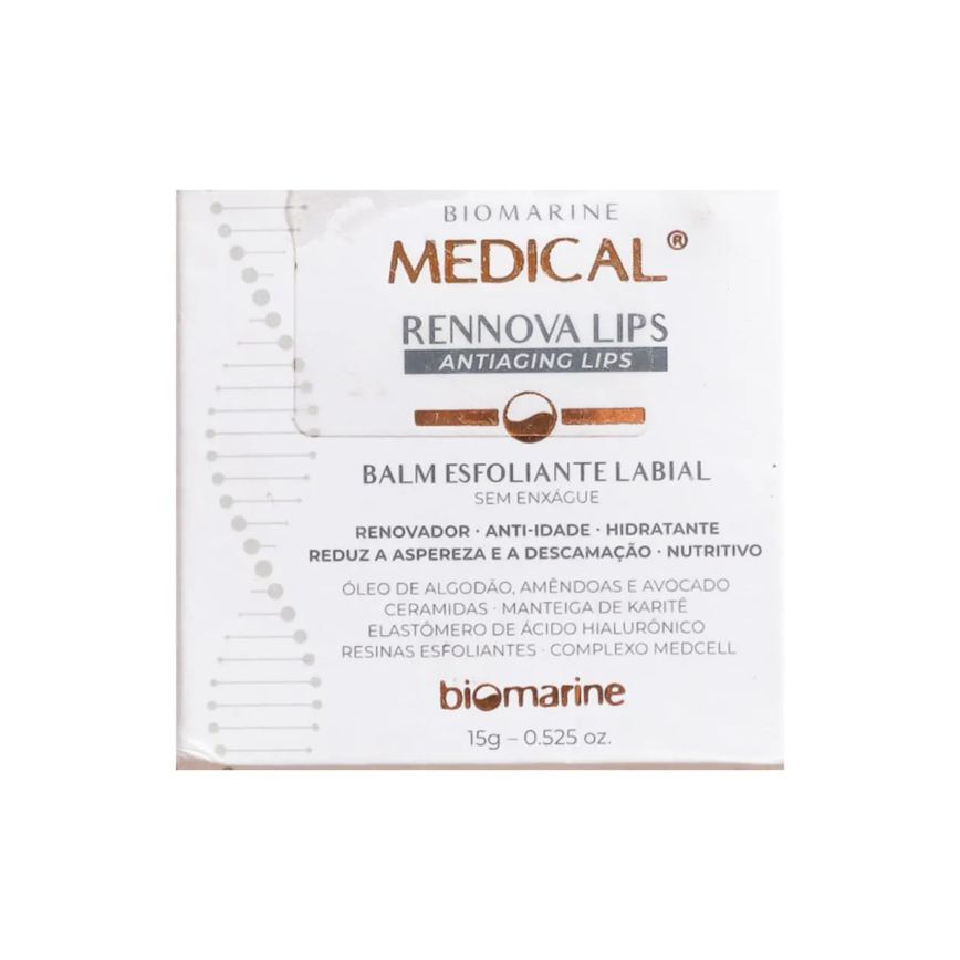 Biomarine Medical Rennova Lips Balm Esfoliante Labial 15g