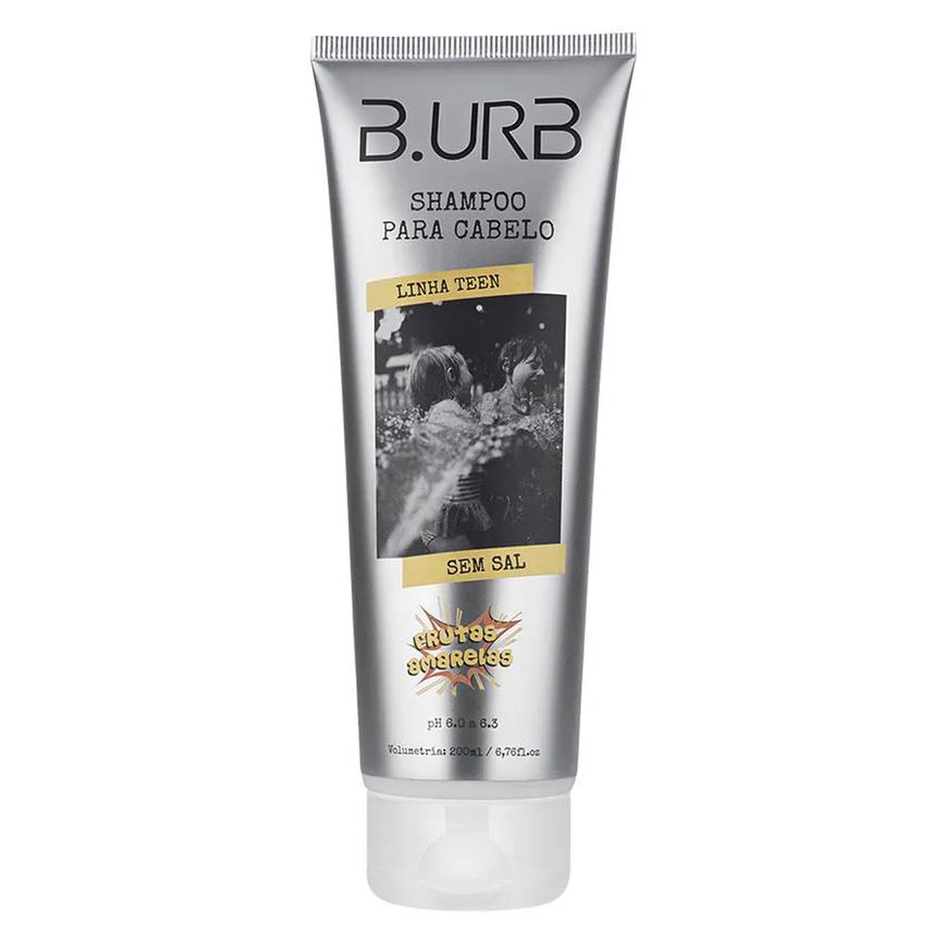 Shampoo Teen sem Sal - Frutas Amarelas 200ml Barba Urbana B.urb