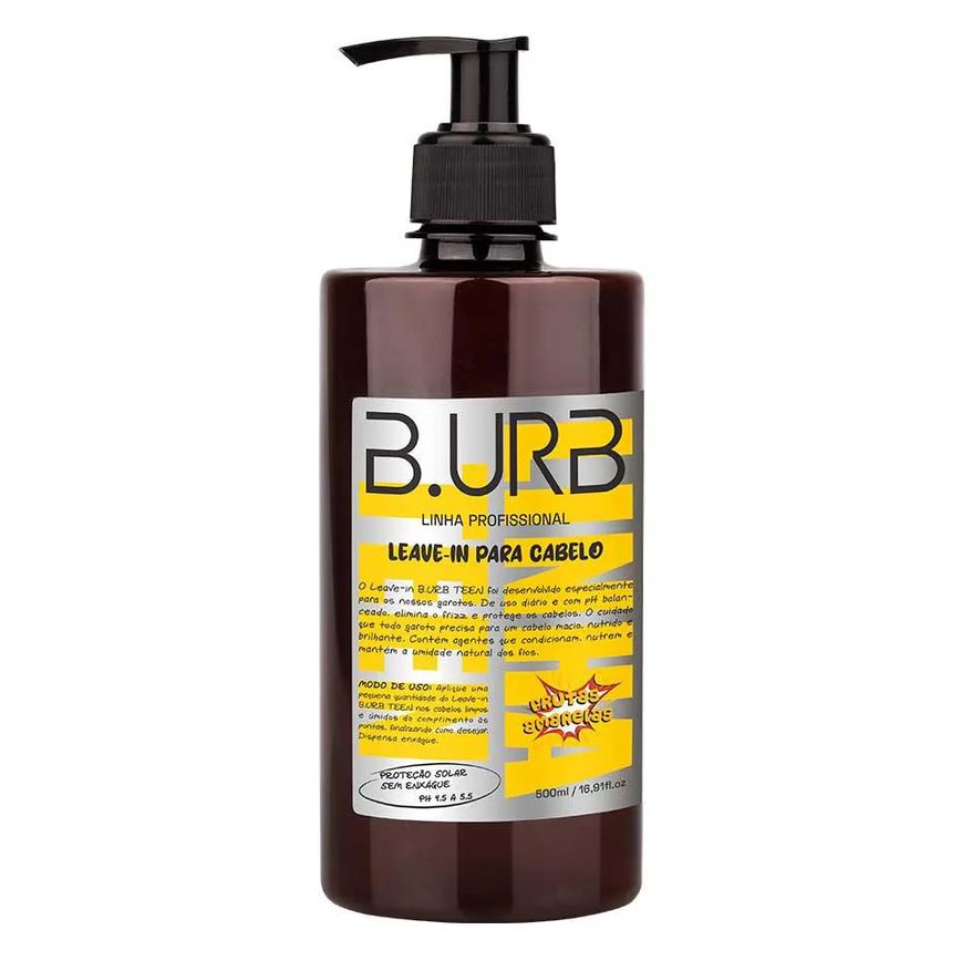 Leave-in para Cabelo Teen Profissional Frutas Amarelas 500ml Barba Urbana B.urb