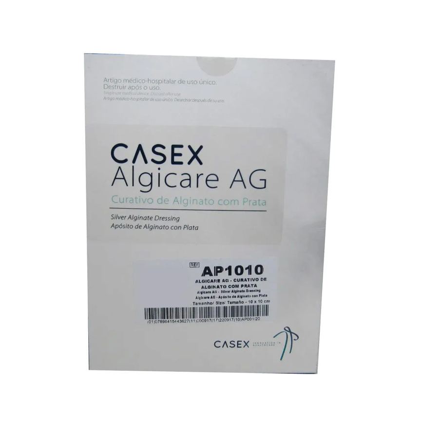 Curativo Alginato com Prata Algicare AG 10 x 10cm Casex