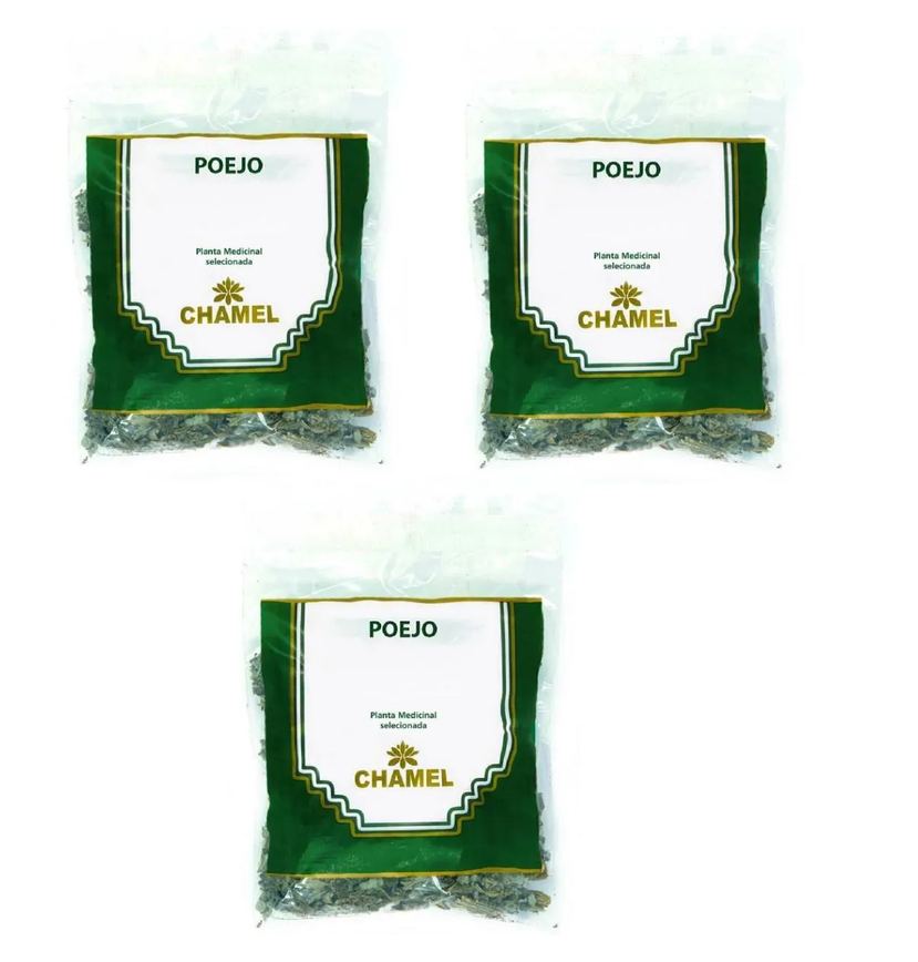Kit 03 Pacote de Chá de Poejo 30g - Chamel