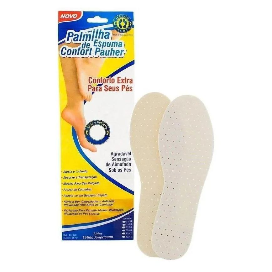Palmilha de Espuma Confortpauher Branca Ac060 Orthopauher 3940