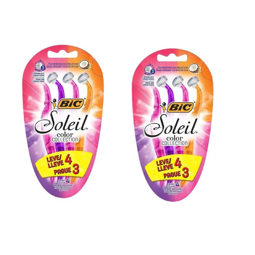 Kit 02 Aparelho de Depilar Bic Soleil 4un - Bic