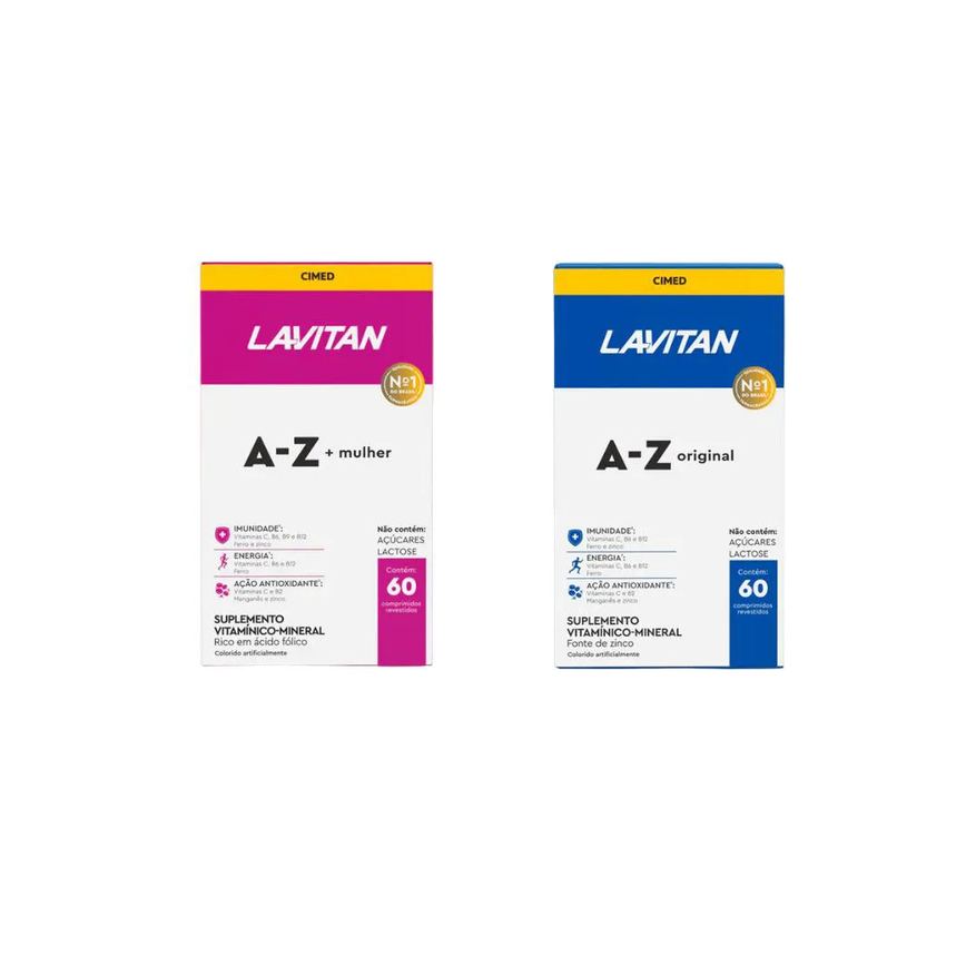 Kit Lavitan 1 A-z Mulher + 1 A-z Original - 60 Cpr - Cimed