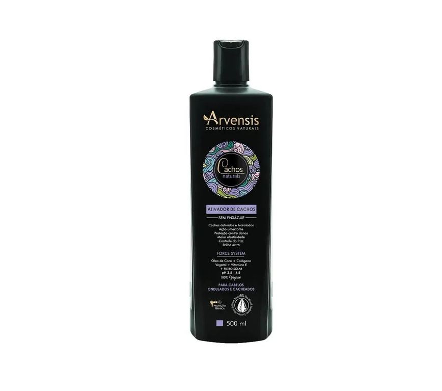 Creme Ativador de Cachos sem Enxague 500ml (ondulados e Cacheados) Arvensis