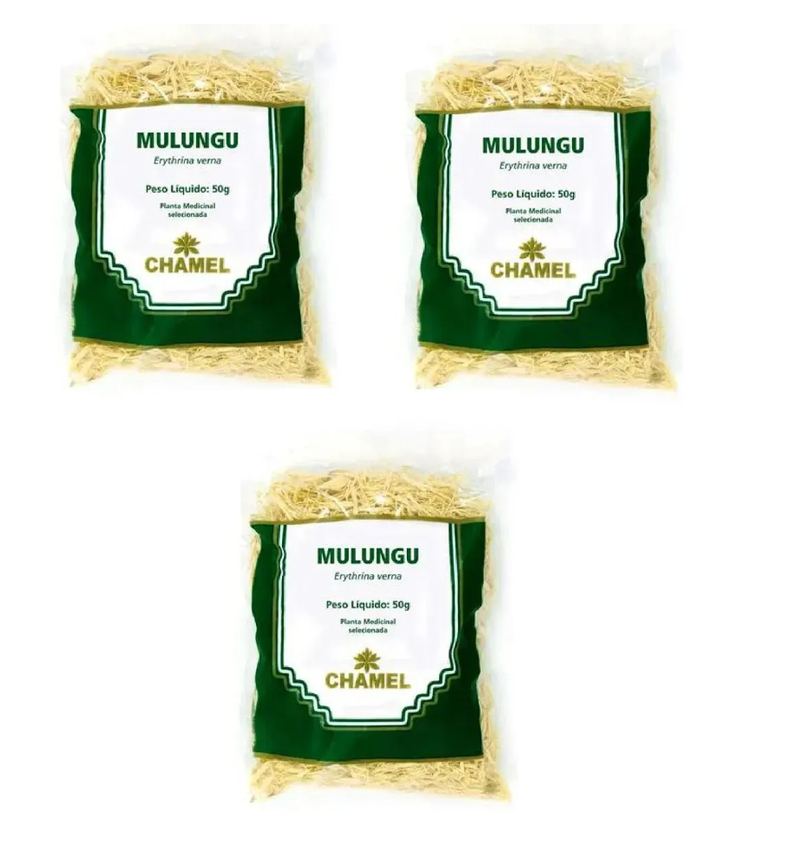 Kit 03 Pacote de Chá Mulungu 50g - Chamel