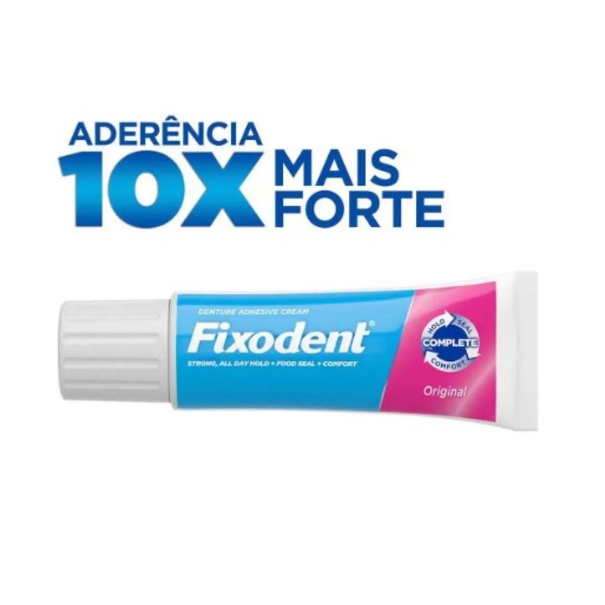 Creme Adesivo Para Dentadura Original Fixodent - Pack Com 2 Unidades de 21G