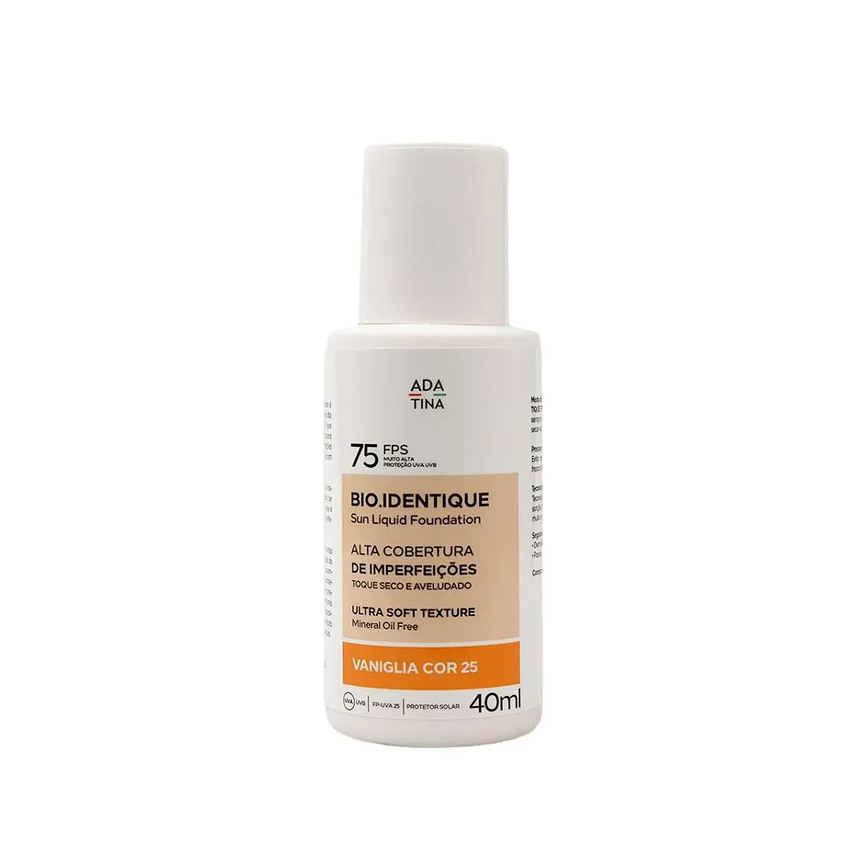 Ada Tina Bio.Identique Fps 75 Vaniglia - Protetor Solar Extra Fluido 40Ml