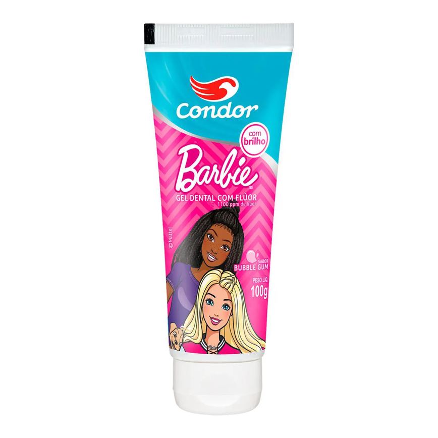 Gel Dental Condor Kids Barbie Bubble Gum 100g