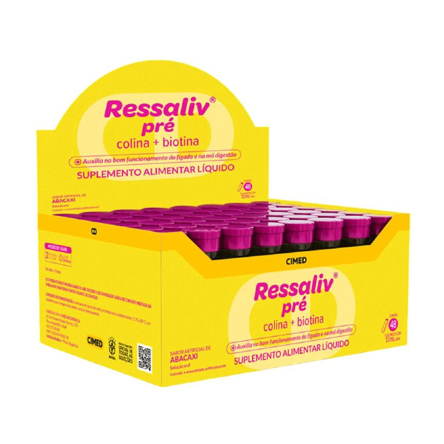 Ressaliv Pré Sabor Abacaxi com 48 Flaconetes - Cimed